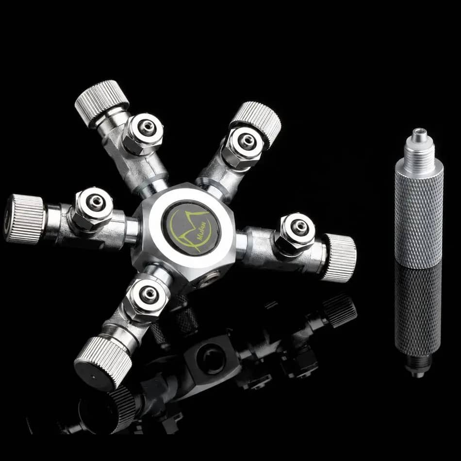 5 Way CO2 Splitter with Needle Valve