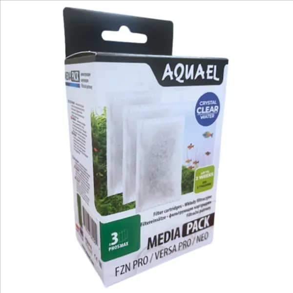 Aquael Media Pack - Phosmax (3 pcs) - AquaEl media pack, Phosmax filter cartridge, aquarium filter media pack, filter media for FZN PRO, replacement filter cartridges India, best aquarium filter media with phosphates remover, how to use AquaEl media pack, FZN PRO filter cartridges, aluminium aquarium filter media, aquarium filtration solutions India