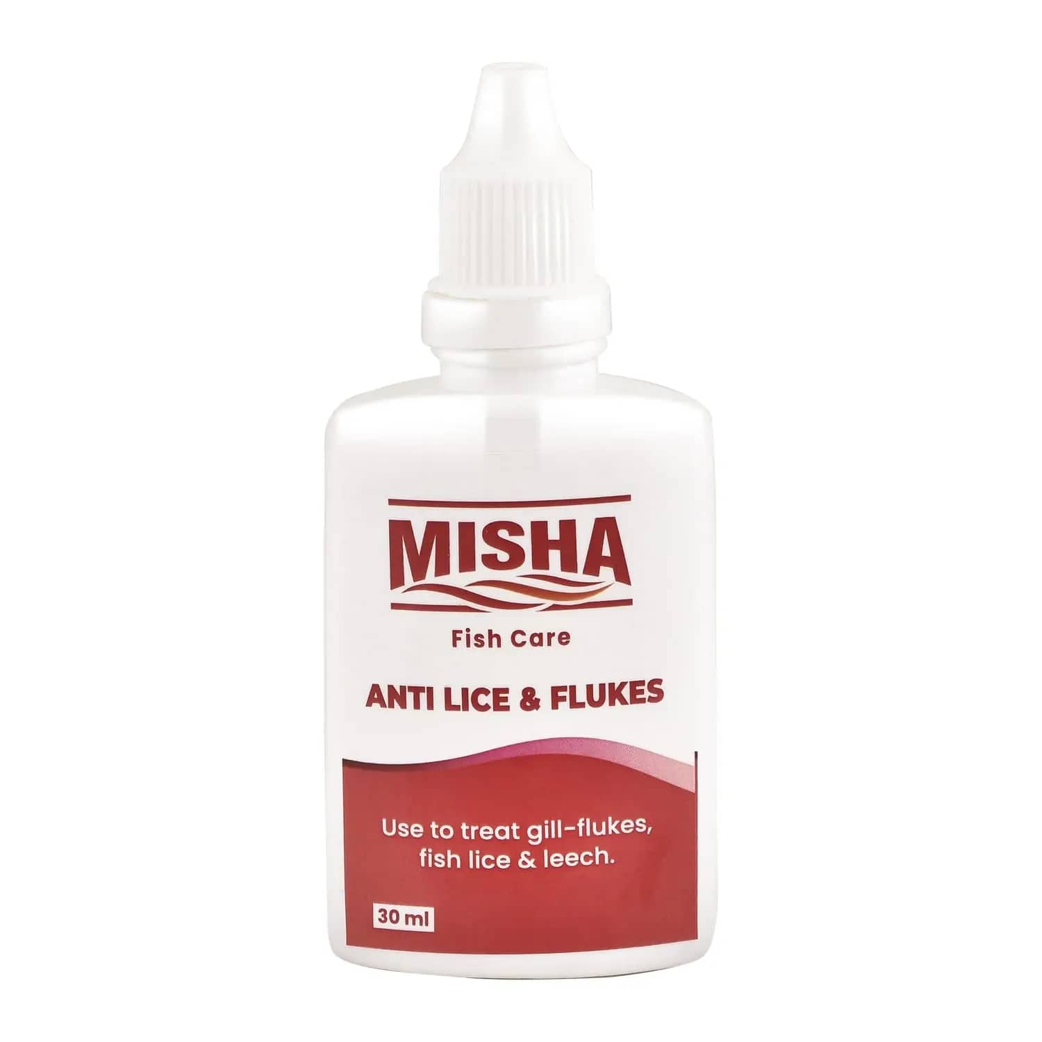 Misha Anti Lice and Flukes - 30ml - Misha anti lice and flukes, aquarium parasite treatment, fish lice medication India, anti fluke fish medicine, freshwater fish parasite cure, aquarium health product, fish disease treatment, aquarium medication India, fish parasite control, liquid fish treatment