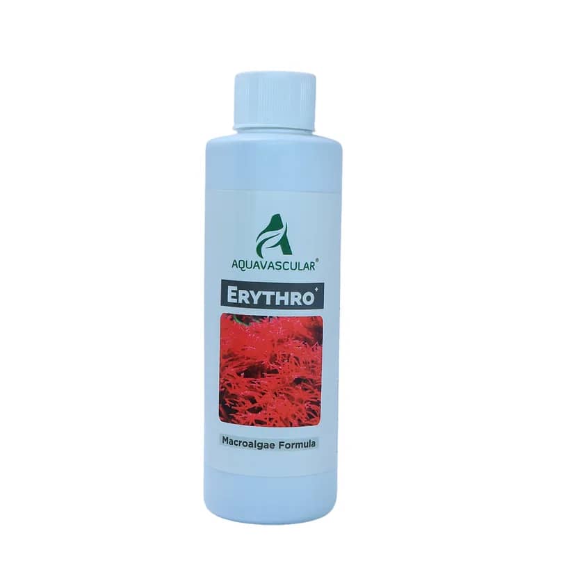 Buy Aquavascular Erythro, macroalgae fertilizer marine, reef macroalgae nutrients, refugium algae growth booster, red algae pigment fertilizer, marine aquarium algae care, macroalgae growth supplement, algae nutrient export reef tank, liquid macroalgae solution, marine refugium fertilizer India