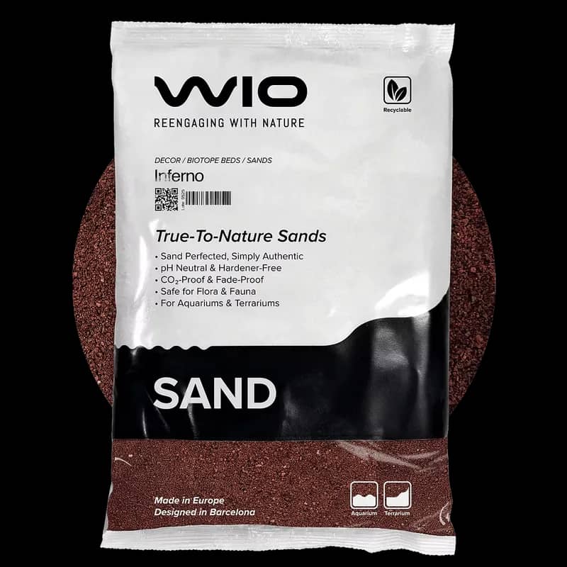 Buy WIO Inferno Sand India Online, aquarium sand inferno colour India, natural aquarium sand freshwater, shrimp safe aquarium sand, decorative sand for planted tank, inert aquarium sand India, aquascaping sand warm tone, WIO Inferno Sand 2kg, WIO Inferno Sand 5kg