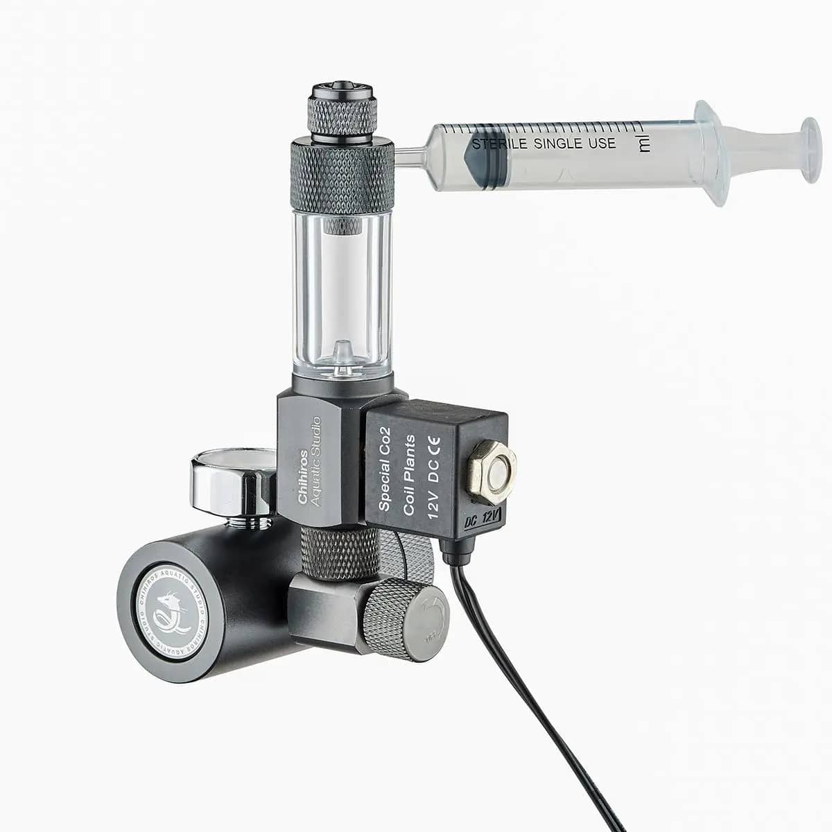 Chihirios CO2 Regulator Mate W 21.8, aquarium CO2 regulator, planted tank CO2 system, CO2 diffuser regulator, W 21.8 CO2 regulator, solenoid CO2 regulator, CO2 regulator with bubble counter, compact aquarium CO2 regulator, easy install CO2 regulator, Chihirios aquarium products, CO2 system for aquatic plants, CO2 for planted tank India, buy aquarium CO2 regulator online, professional CO2 regulator, beginner CO2 regulator aquarium