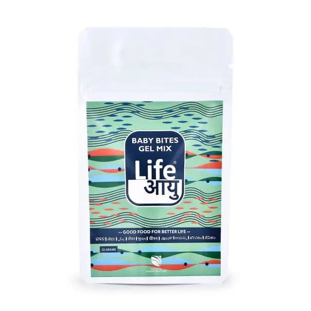 Buy Life AAYU Baby Bites Gel Mix, fry gel food India, baby fish soft food, nano fish gel mix, fry growth food, powder to gel fish food, guppy fry food, betta fry soft food, nano tank fry diet, high protein baby fish food
