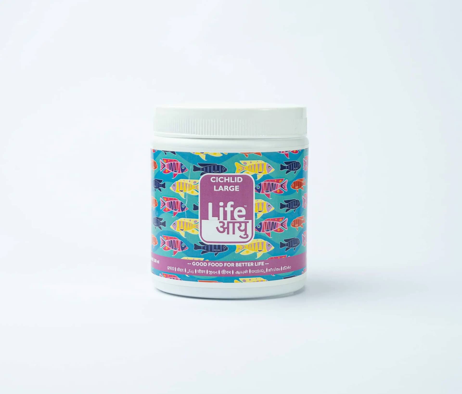 Buy Life AAYU Cichlid Large, large cichlid food India, Oscar fish food pellets, monster fish pellets, high protein cichlid diet, large cichlid daily food, floating large pellets, colour enhancing cichlid food, Texas cichlid diet, Green Terror food
