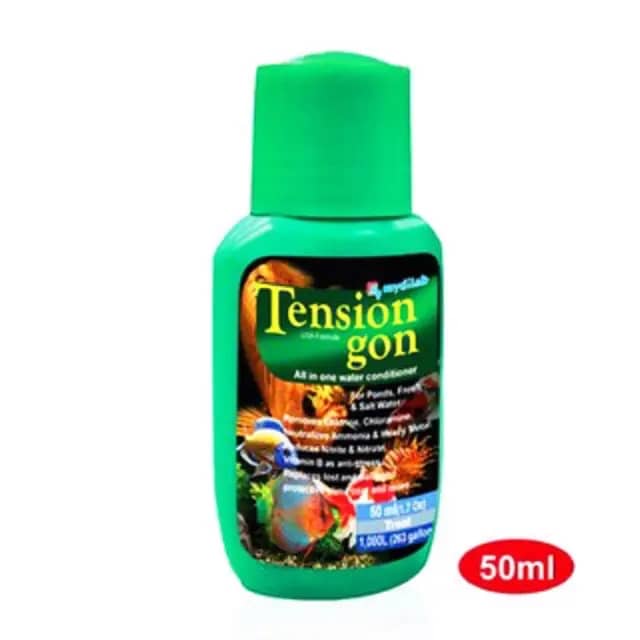 Tensiongon Conditioner, all-in-one aquarium water conditioner, aquarium chlorine remover, ammonia neutralizer, heavy metal detoxifier, aquarium water treatment, B-vitamin fish conditioner, freshwater and saltwater conditioner, aquarium slime coat support, comprehensive aquarium conditioner