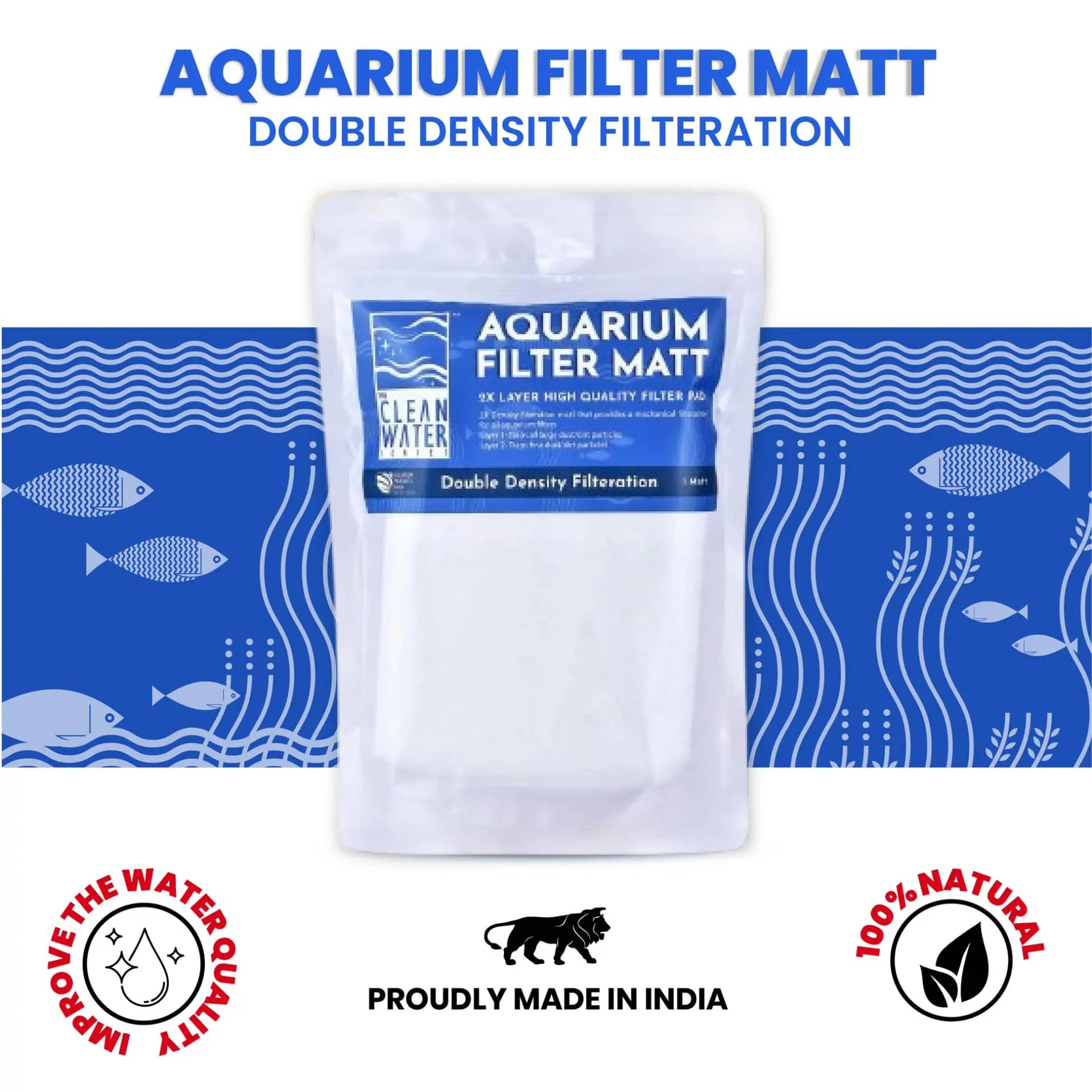 TCWS Aquarium Filter Matt - TCWS filter mat, aquarium filter media, mechanical filtration mat, fish tank filter pad, aquarium water clarity India, cuttable filter floss for aquarium, fish tank clean water solution, aquarium pre-filter, filter foam aquarium, fish tank filtration