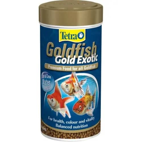 Buy Tetra Goldfish Gold Exotic, fancy goldfish food India, Tetra Goldfish Exotic 80g, best food for Oranda goldfish, Ranchu food India, Lionhead goldfish food, Ryukin goldfish food, color enhancing food for goldfish, Tetra goldfish pellets India, premium goldfish food online