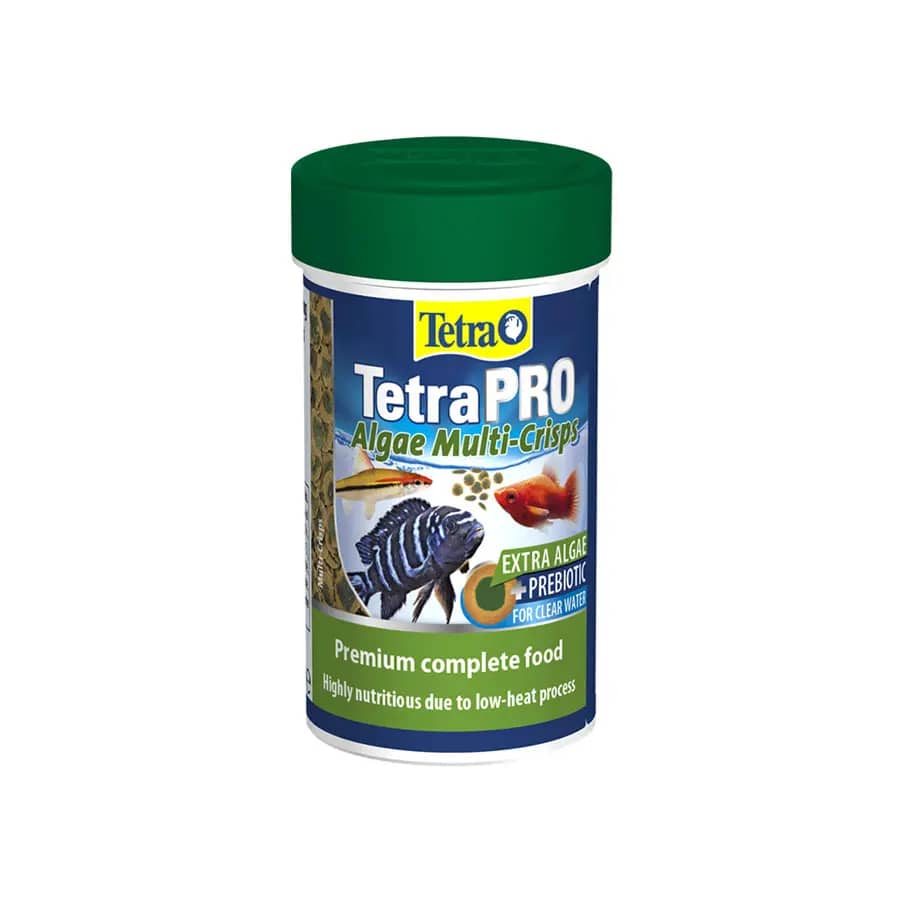 Buy Tetra Pro Algae Multi Crisps, algae fish food, nutritious fish crisps, Spirulina fish food, prebiotic fish nutrition, immune support fish food, efficient fish feed, low waste fish food, fish health food, aquarium crisp food, balanced fish diet, gentle processed fish food, vitamin-rich fish crisps, clean water fish diet, healthy fish nutrition
