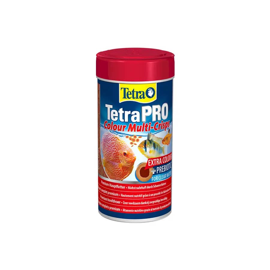 Buy Tetra Pro Colour Multi Crisps, Tetra Colour Crisps 55g, color enhancing fish food India, tropical fish colour food, Tetra Pro fish food online India, best food for guppies and tetras, carotenoid enriched fish food, aquarium fish food for bright colours, tropical community fish diet, premium color enhancing fish flakes