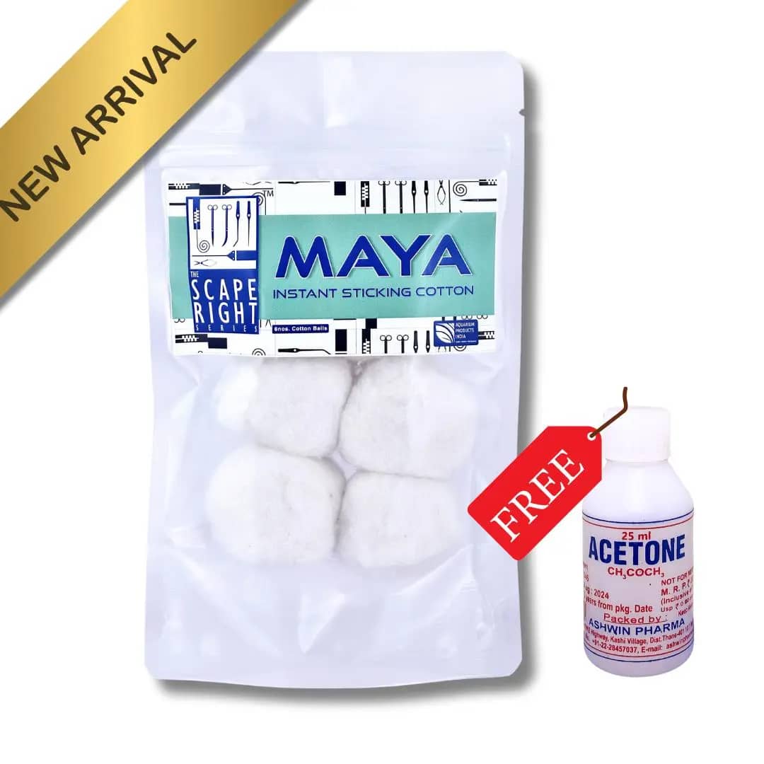 Maya Instant Sticking Cotton - Maya Instant Sticking Cotton, aquarium hardscaping, surgical sterilized cotton, aquarium supplies, fast absorption cotton, freshwater aquarium accessories, marine aquarium products