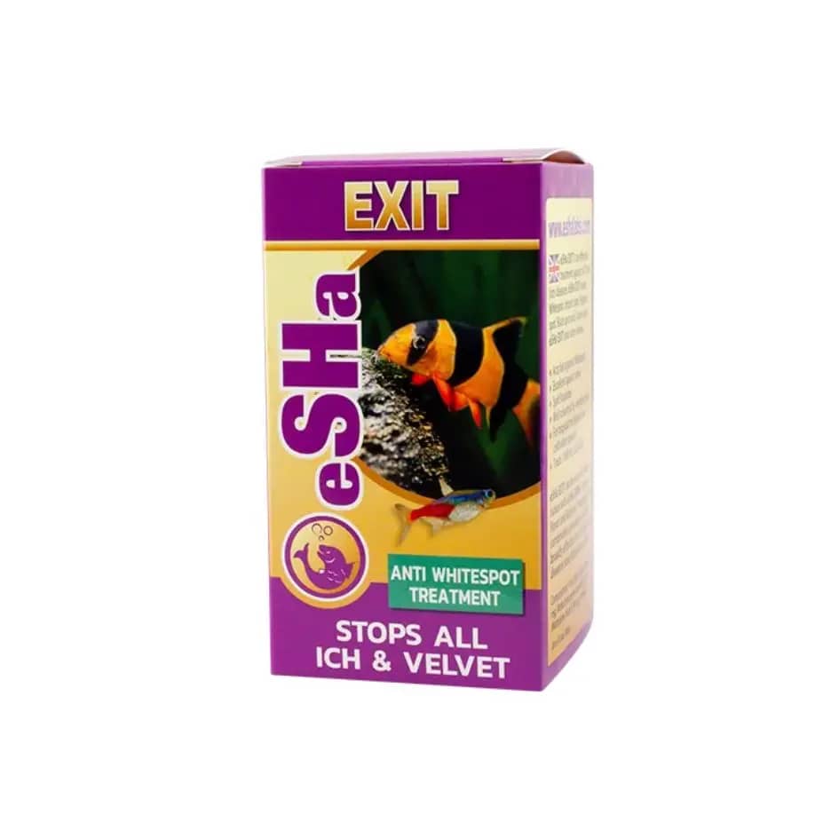 Buy eSHA EXIT India, aquarium white spot treatment, Ich fish medicine India, Velvet disease cure aquarium, eSHA EXIT Ich treatment, fish parasite treatment India, planted tank safe medication, aquarium anti-parasitic treatment, EXIT Ich Velvet cure, eSHA fish medicine India