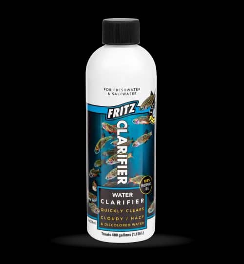 Fritz Clarifier, aquarium water clarifier, phosphate-free clarifier, water flocculant, cloudy tank remover, reef safe clarifier, filter booster, pond clarifier, fast water clearing, aquarium water treatment