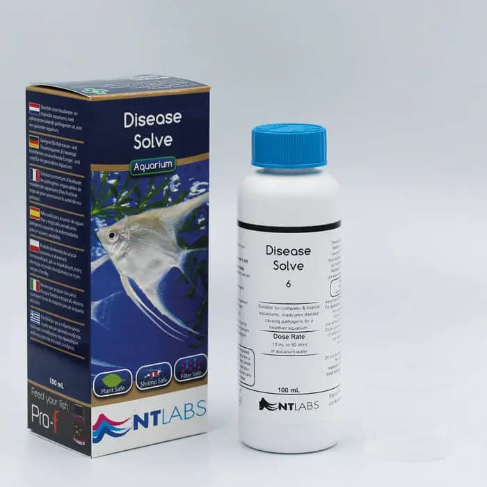 NT LABS Aquarium Disease Solve | 100ml - NT LABS Aquarium Disease Solve, multi cure for fish, aquarium pathogen control, fish disease treatment India, disinfect live foods for aquarium, NT Labs NT475, aquarium water medicine, fish health supplement India, multi purpose aquarium cure