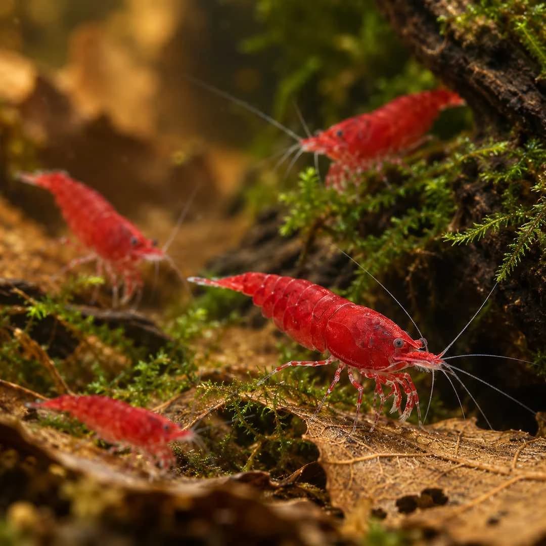 Bloody Mary Shrimp India, buy Bloody Mary Shrimp, Neocaridina davidi Bloody Mary, deep red aquarium shrimp, Bloody Mary Shrimp Bangalore, freshwater dwarf shrimp India, red shrimp for planted aquarium, Bloody Mary Shrimp care, Neocaridina water parameters, Bloody Mary shrimp breeding, live aquarium shrimp India, red Neocaridina shrimp