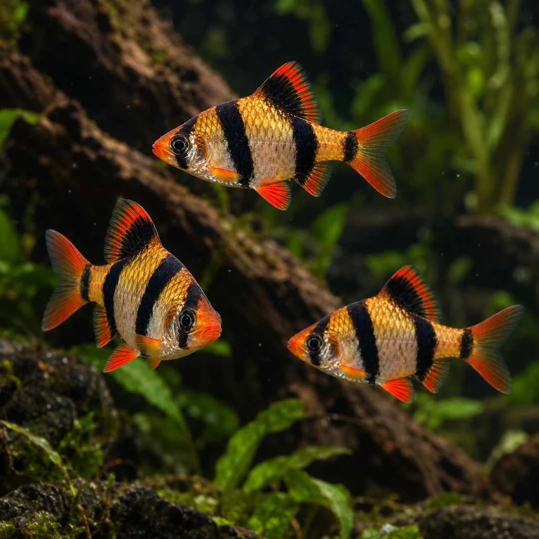 Green Tiger Barb India, buy Green Tiger Barb, Puntius tetrazona, Tiger Barb fish, Green Tiger Barb aquarium fish, schooling fish for planted aquarium, active community aquarium fish, Tiger Barb care, Green Tiger Barb temperature and pH, Tiger Barb group size, Green Tiger Barb tank setup, live Tiger Barb Bangalore