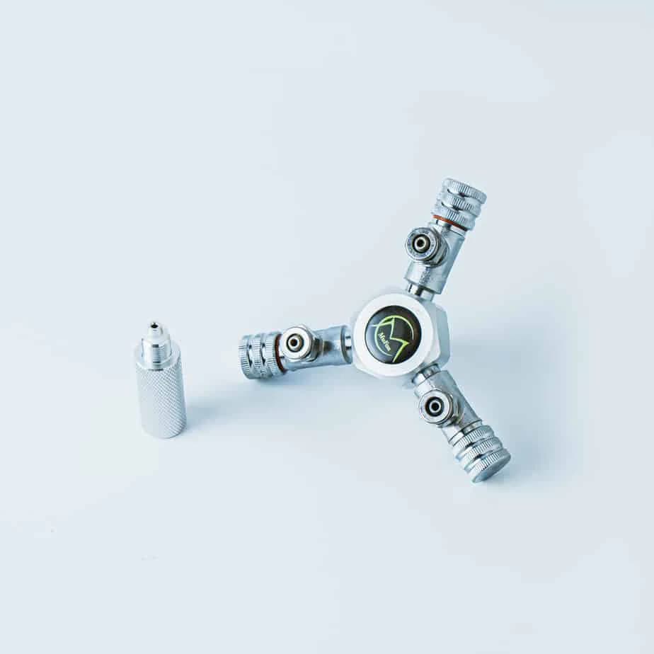3 Way CO2 Splitter with Needle Valve