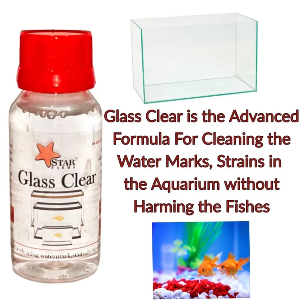 GLASS CLEAR ACID - Formula for Cleaning Water Mark , Stains in Aquarium And Bowls - 60ml