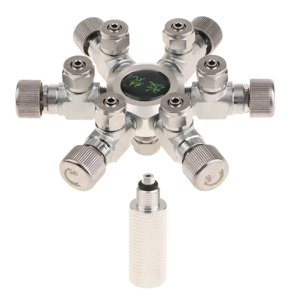 6 Way CO2 Splitter with needle Valve