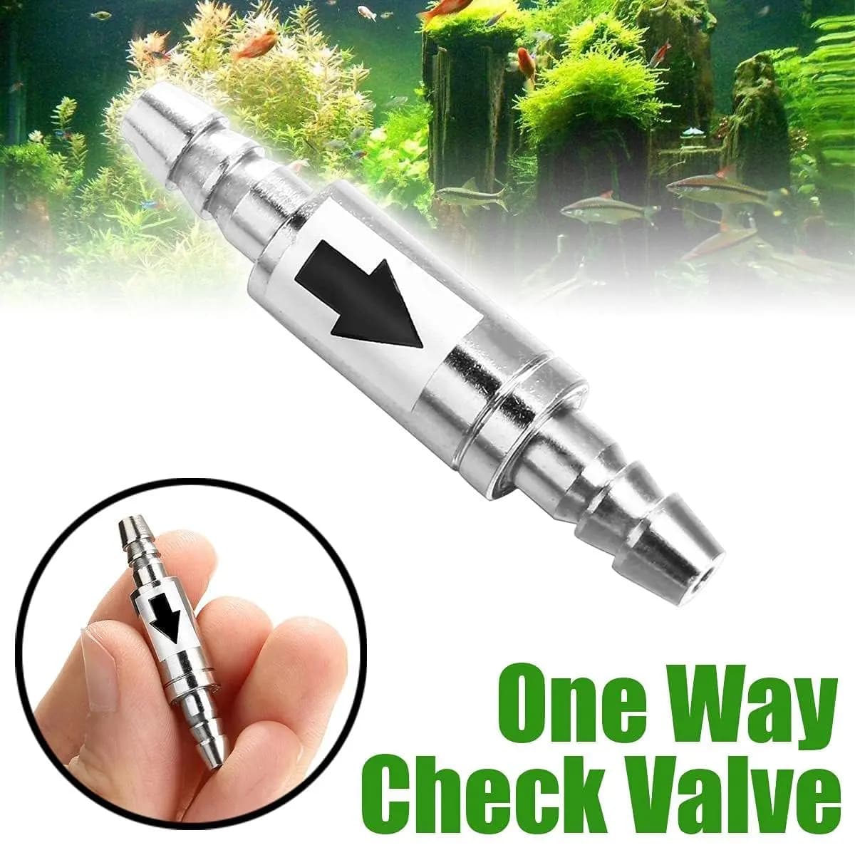 Stainless Steel Non Return Check Valve For Aquarium Air Pump - Petzlifeworld check valve, stainless steel non return valve for aquarium, aquarium air pump backflow preventer, stainless steel aquarium valve India, air pump safety valve for fish tank, non return valve for air pump price India, best check valve for aquarium air pump