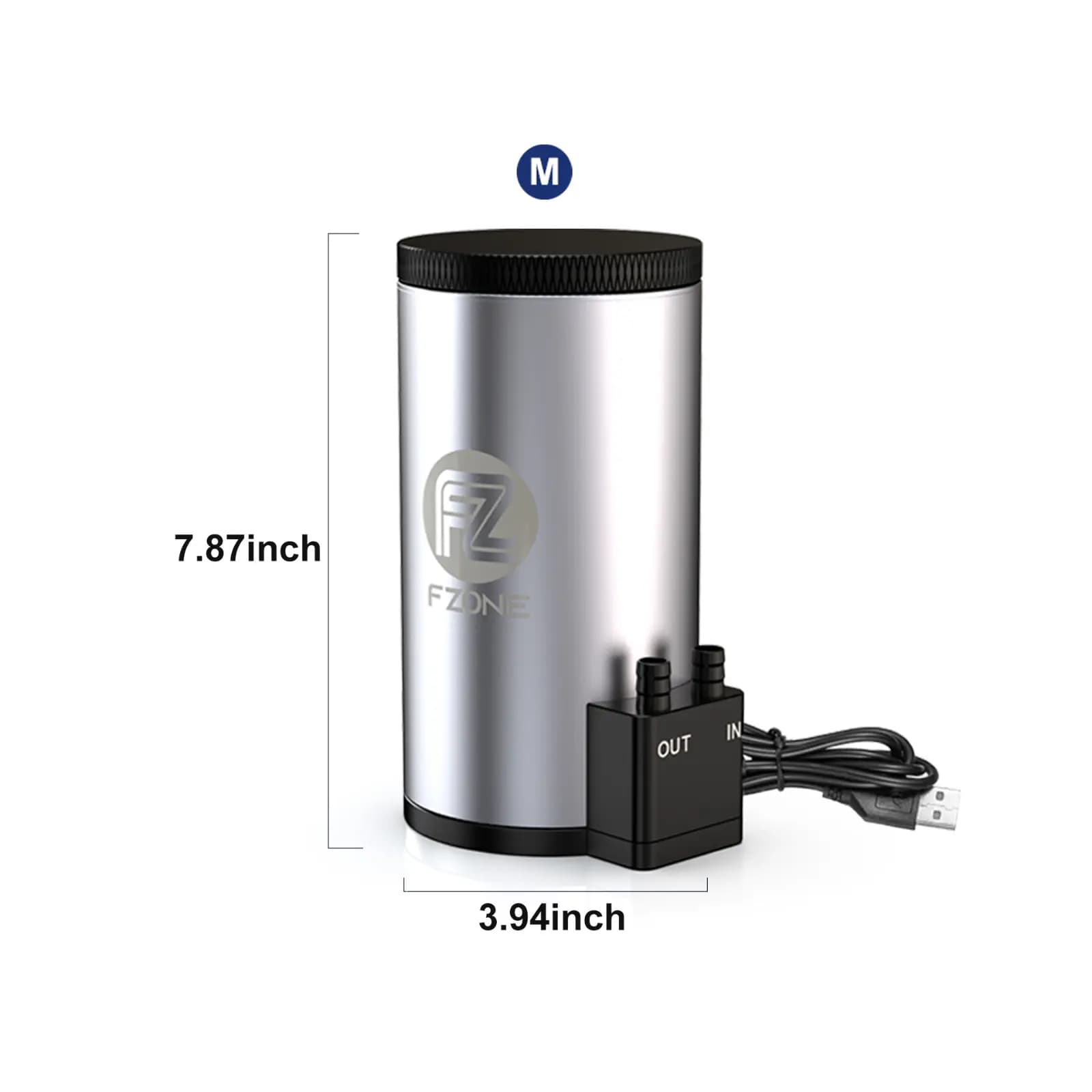 FZone External Canister Filter - external canister filter for nano tank, stainless steel aquarium filter, USB powered fish tank filter, small aquarium canister filter India, nano tank filtration system, quiet external filter for desktop aquarium, multi stage aquarium filter, stainless steel canister filter price India