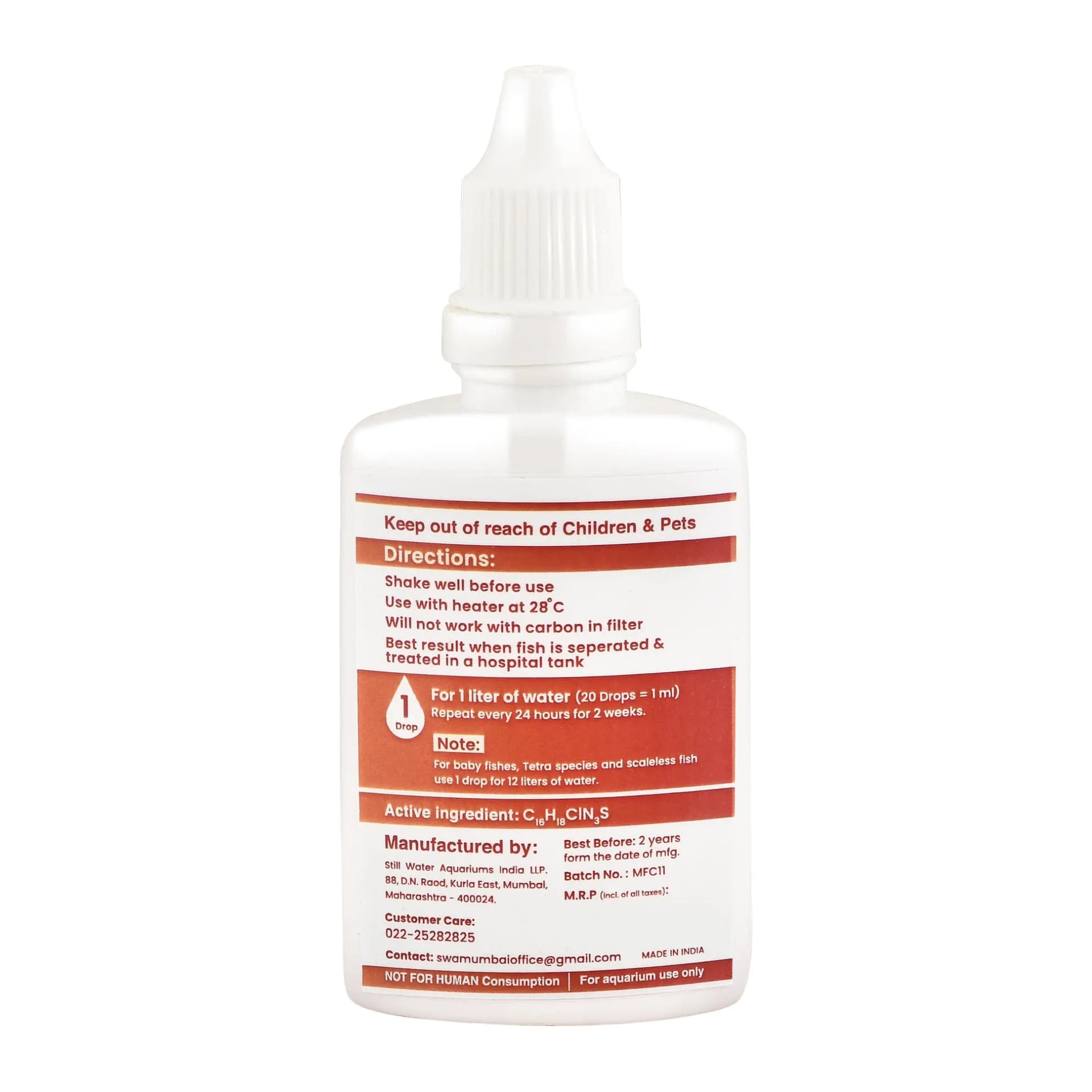 Misha Anti-White Spot Aquarium Treatment - 30ml - misha anti-white spot, aquarium white spot treatment, fish ich medicine, parasitic fish treatment, freshwater fish disease, saltwater fish disease, aquarium medication, fish health product, ich treatment for fish, fish parasite remedy