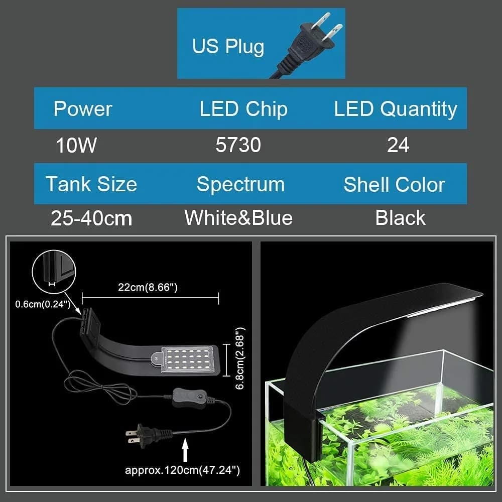 X5 LED Clip On Aquarium Light | 10w