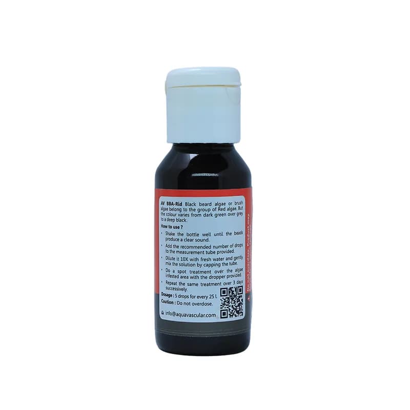 Buy Aquavascular BBA-Rid, black beard algae remover, aquarium BBA treatment India, brush algae removal solution, freshwater algae control, planted tank algae treatment, shrimp-safe algae remover, aquarium algae spot treatment, aquarium algae killer, aquarium maintenance solution