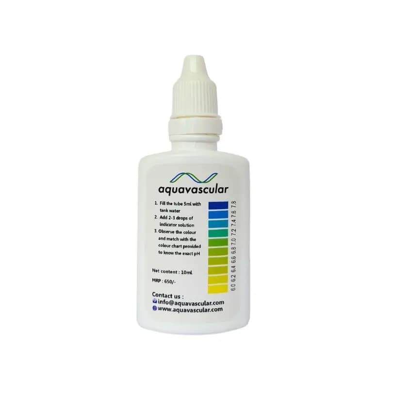 Buy Aquavascular Narrow Range Indicator, narrow range pH test aquarium, CO2 planted tank pH indicator, shrimp tank pH tester, aquarium pH colour test, precise pH testing aquarium, soft water aquarium pH indicator, planted tank pH monitoring, aquarium water parameter test, colourimetric pH indicator