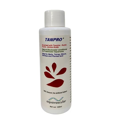 Buy Aquavascular TanPro, aquarium blackwater extract, tannin water conditioner, humic acid aquarium supplement, betta blackwater additive, shrimp safe blackwater, discus blackwater treatment, natural tannins for aquariums, soft water aquarium conditioner, blackwater botanical extract
