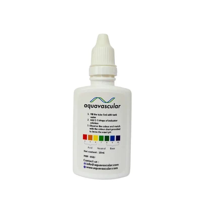 Buy Aquavascular Wide Range Indicator, aquarium wide range pH test, freshwater pH indicator, aquarium acidity and alkalinity test, broad range pH kit, beginner aquarium pH tester, planted tank pH check, aquarium water parameter test, fish tank pH color test, pH indicator solution aquarium