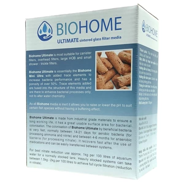 Biohome Ultimate, sintered glass filter media, biological filter media, aquarium bio media, full-cycle filtration, nitrate reducing media, canister filter media, pond filter media, freshwater aquarium filter media, saltwater bio media, trace element filter media, inert filter media, premium biofilter pellets