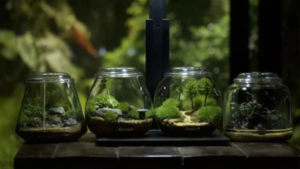Bioloark Bubble Cup Set with Spray Bottle GY-200 Included - Bioloark Bubble Cup Set, Nano terrarium, Terra glasses, Wabi Kusa terrarium, Mossarium, Aquascaping kit, Plant terrarium accessories, Bioloark spray bottle, Nano landscape cups, Compact terrarium, Mini jungle display