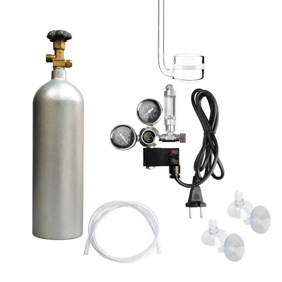 2L CO2 kit for aquarium India, complete planted tank CO2 kit, Mufan CO2 regulator India, nano aquarium CO2 setup, aquarium CO2 kit for small tanks, CO2 cylinder for planted aquarium India, best beginner CO2 kit, pressurized CO2 system for nano tanks, aquarium CO2 setup online India