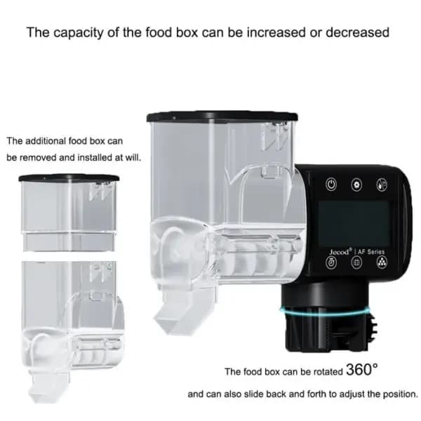 Jebao AF-250 Auto Food Timer for Aquariums - Jebao AF-250 Auto Food Timer, automatic fish feeder, aquarium food timer, auto fish food dispenser, fish tank feeder India, programmable aquarium feeder, battery powered fish feeder, auto feed for fish, Jebao fish food dispenser, automatic turtle feeder, fish food flakes dispenser, pellet feeder aquarium, compact fish feeder, LCD fish feeder, reliable auto feeder