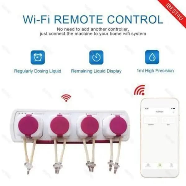 Jebao MD-4.4 Smart Doser (App + WiFi Control) for Aquarium - Jebao MD-4.4 Smart Doser, Jebao dosing pump, aquarium dosing pump, 4 channel doser, WiFi dosing pump, automatic aquarium doser, marine tank doser, reef tank doser, CA MG AB doser, smart dosing pump for fish tank, automated aquarium liquid dispenser, precision dosing pump for reef aquarium, Jebao doser with app control, Jebao MD4.4 India, aquarium supplement auto feeder
