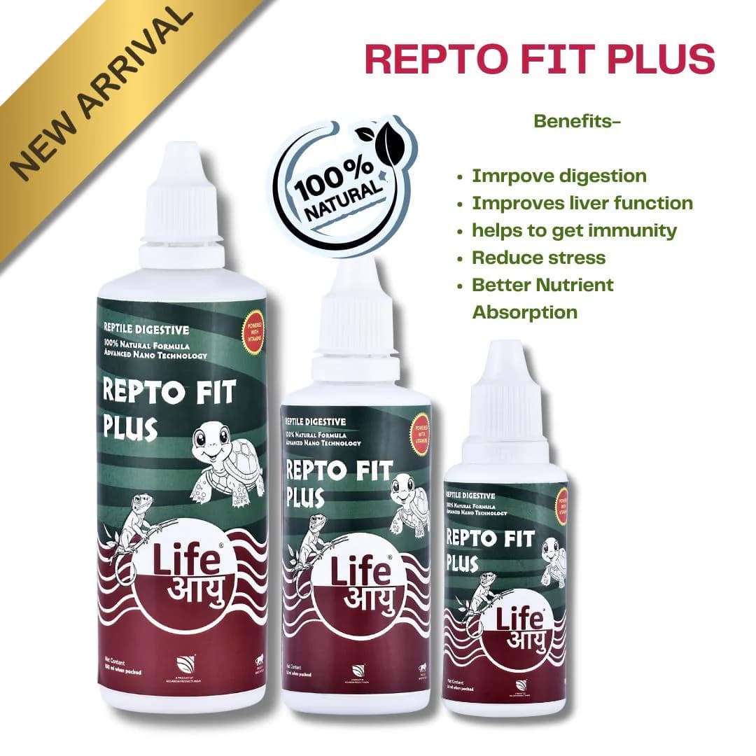Buy Life AAYU Repto Fit Plus, reptile digestive supplement, turtle vitamin drops, lizard immunity booster, natural reptile supplement India, 50ml reptile health booster, 100ml turtle supplement, 200ml reptile digestive aid, tortoise health drops, reptile appetite booster