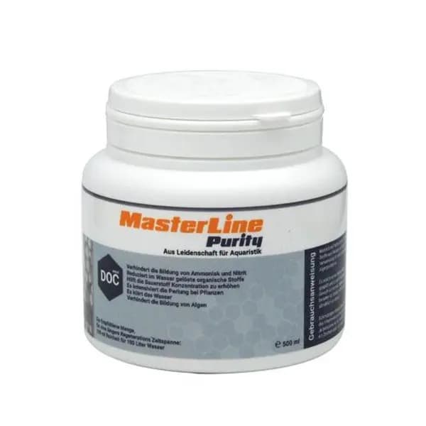 Buy MasterLine Purity India, MasterLine Purity 250ml, MasterLine Purity 500ml, MasterLine aquarium filter media India, MasterLine chemical filtration India, MasterLine Purity resin media India, planted tank water clarity India, reusable aquarium filter media India, aquarium tannin remover India, buy MasterLine Purity online India
