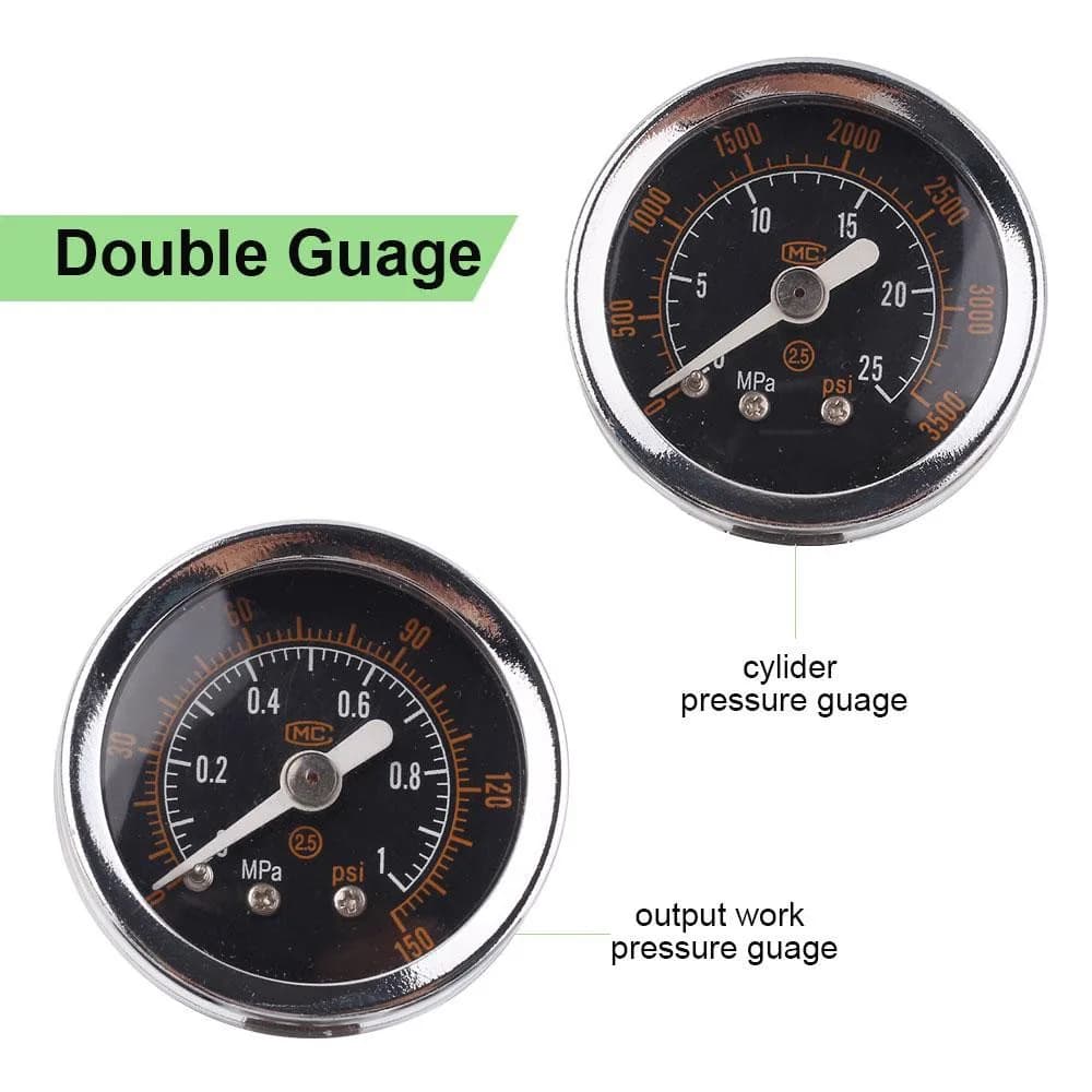 Mufan Dual Gauge Large CO2 Regulator With Solenoid &amp; Bubble Counter