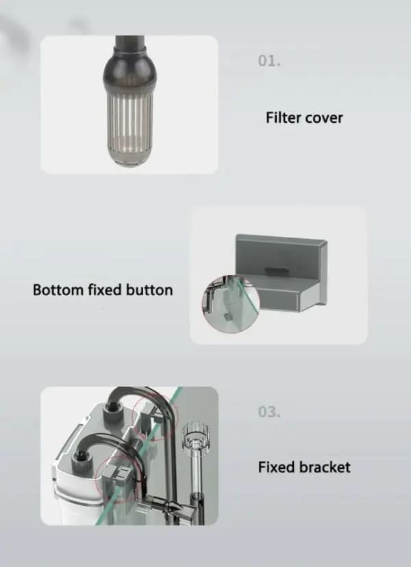 SUNSUN XBL 600 HOB Filter with Skimmer - SUNSUN XBL 600, HOB filter with skimmer, hang on back filter India, surface skimmer for aquarium, SUNSUN XBL series, aquarium oil film remover, best HOB filter for 2 feet tank, SUNSUN aquarium filter price India, external hang on filter with media space