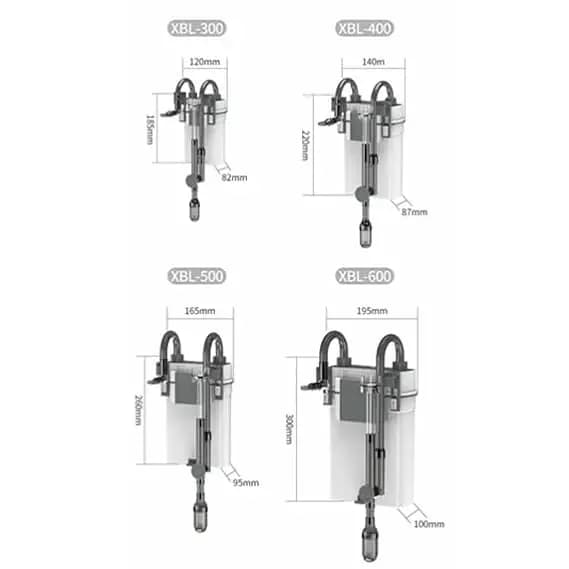 SUNSUN XBL 600 HOB Filter with Skimmer - SUNSUN XBL 600, HOB filter with skimmer, hang on back filter India, surface skimmer for aquarium, SUNSUN XBL series, aquarium oil film remover, best HOB filter for 2 feet tank, SUNSUN aquarium filter price India, external hang on filter with media space