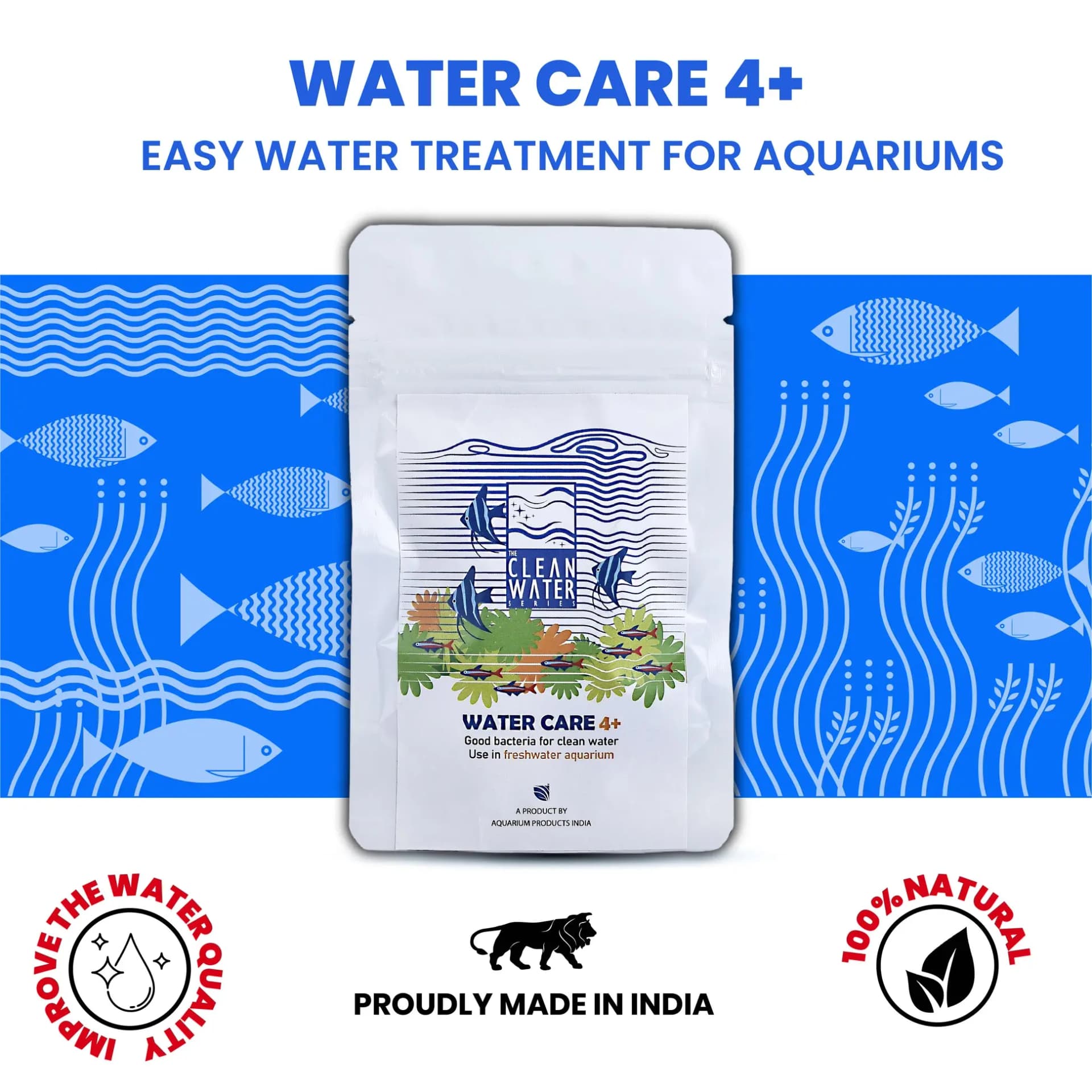 TCWS Watercare 4 - Premium Aquarium Water Care Solution - TCWS Watercare 4, aquarium water care, fish tank water conditioner, aquarium water treatment, healthy aquarium water, water quality solution, fish health product India, aquatic environment care, aquarium maintenance India, water clarity solution