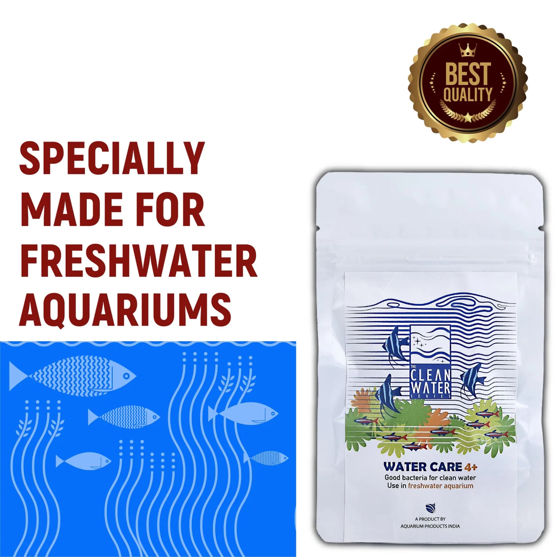 TCWS Watercare 4 - Premium Aquarium Water Care Solution - TCWS Watercare 4, aquarium water care, fish tank water conditioner, aquarium water treatment, healthy aquarium water, water quality solution, fish health product India, aquatic environment care, aquarium maintenance India, water clarity solution