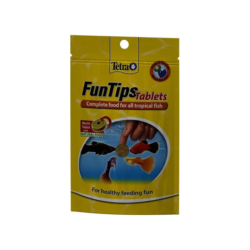 Buy Tetra FunTips Tablets, Tetra FunTips 20 tabs, Tetra FunTips 75 tabs, adhesive fish food tablets, interactive fish feeding India, Tetra sticky fish food, food for shrimps and bottom dwellers, aquarium fish tablets India, best community fish food, Tetra FunTips online India