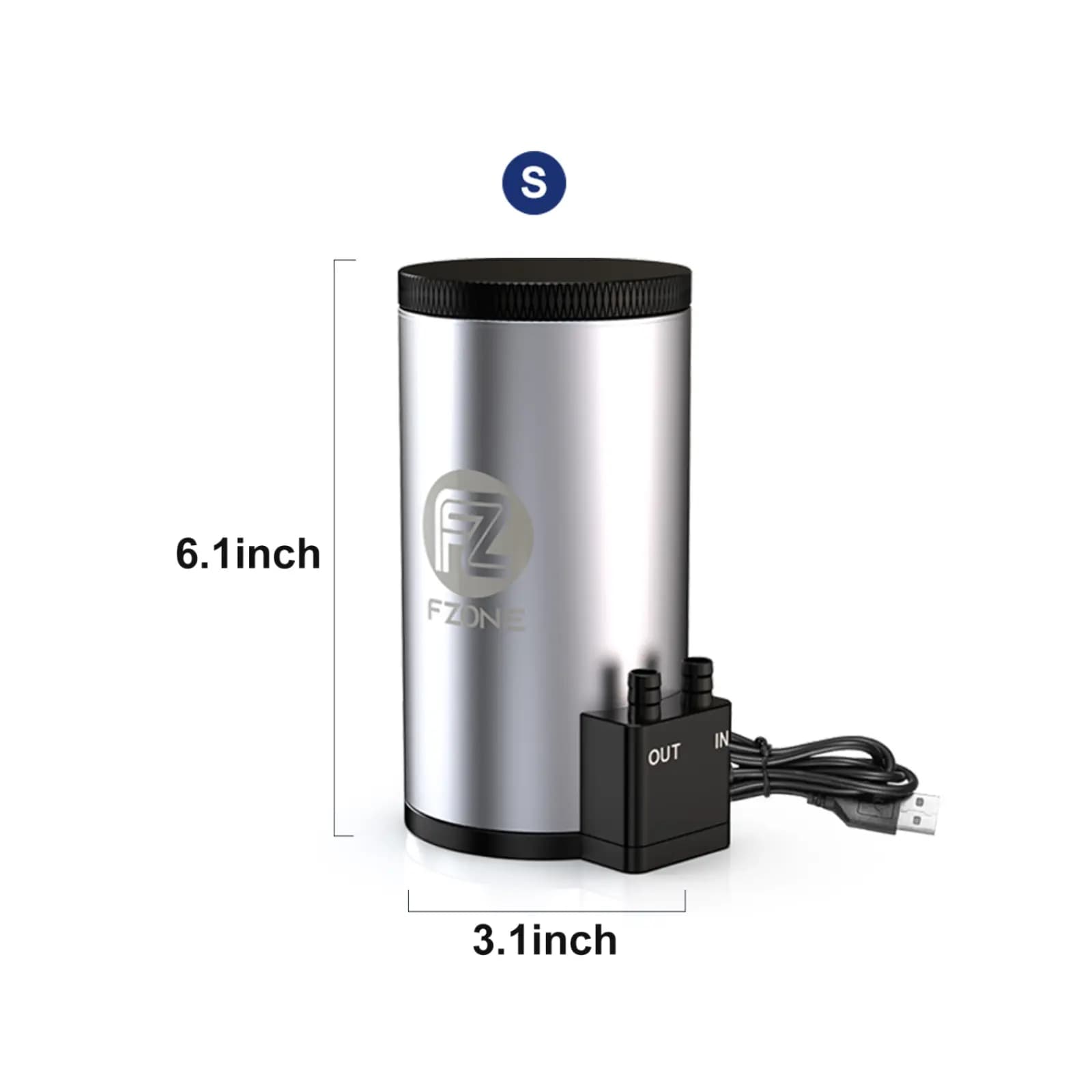 FZone External Canister Filter - external canister filter for nano tank, stainless steel aquarium filter, USB powered fish tank filter, small aquarium canister filter India, nano tank filtration system, quiet external filter for desktop aquarium, multi stage aquarium filter, stainless steel canister filter price India