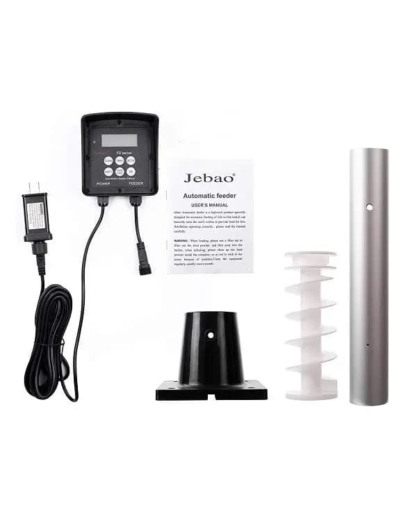 JEBAO FD-40 Automatic Pond Fish Feeder - JEBAO FD-40, automatic pond fish feeder, programmable fish feeder, pond fish food dispenser, 4 liter feeder, automated pond feeding, outdoor fish feeder, digital fish feeder, Jebao automatic feeder India, fish feeding timer, regular fish nutrition
