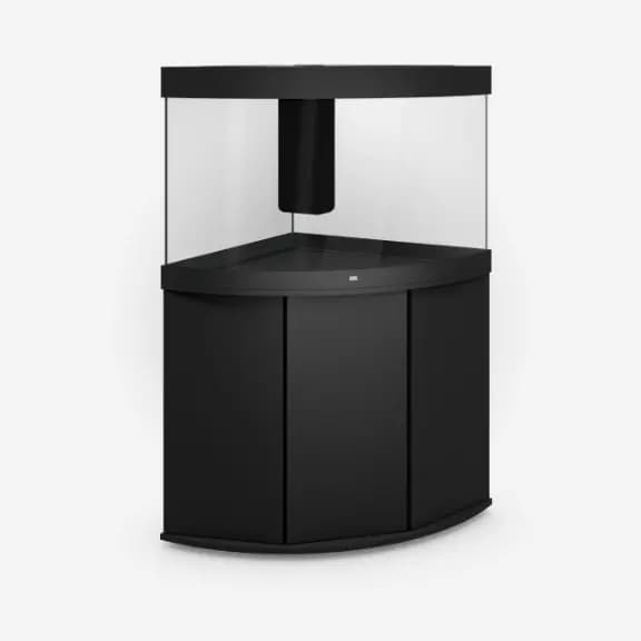 Buy Juwel Trigon 190 LED aquarium, corner aquarium with cabinet, panoramic aquarium, MultiLux LED lighting, BioFlow M filter, Eccoflow 600 pump, Juwel AquaHeat 200W, complete aquarium set, LED plant aquarium, German aquarium with cabinet, corner fish tank, curved front aquarium, advanced aquarium filtration, LED tropical aquarium