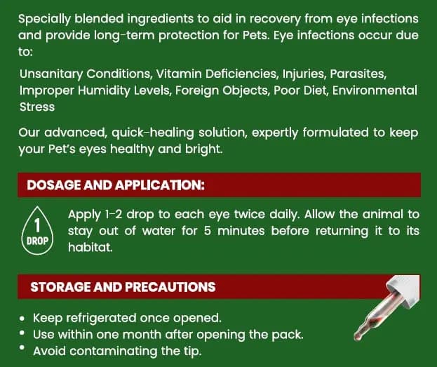 Turtle & Tortoise Eye Drop - turtle eye drop, tortoise eye care, reptile eye drops India, veterinary grade reptile eye medication, eye infection treatment for turtles, lizard eye drop, reptile eye health, aquarium products india eye drop, turtle eye infection remedy, tortoise eye irritation solution, reptile eye care product, reptile eye infection treatment