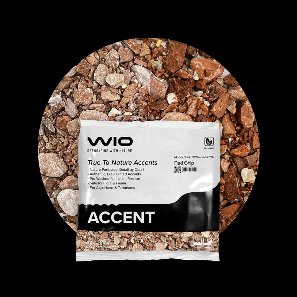 Buy WIO Red Accent Gravel Mix Online India, red aquarium accent gravel India, biotope aquascaping accent substrate, natural red aquarium gravel, WIO red chip 750g, decorative aquarium gravel India, nature aquascape accent stones, freshwater aquarium detailing gravel