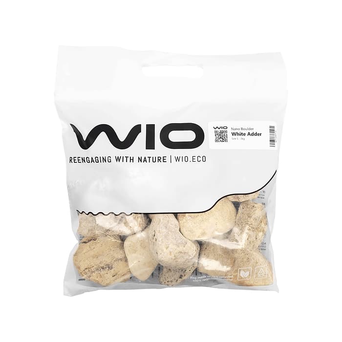Buy WIO White Adder Nano Boulder 2kg Online India, white aquarium boulder nano tank India, nano aquascaping stone white, WIO white adder rock, shrimp aquarium light colour rock, Iwagumi nano boulder India, minimalist aquascape stone nano
