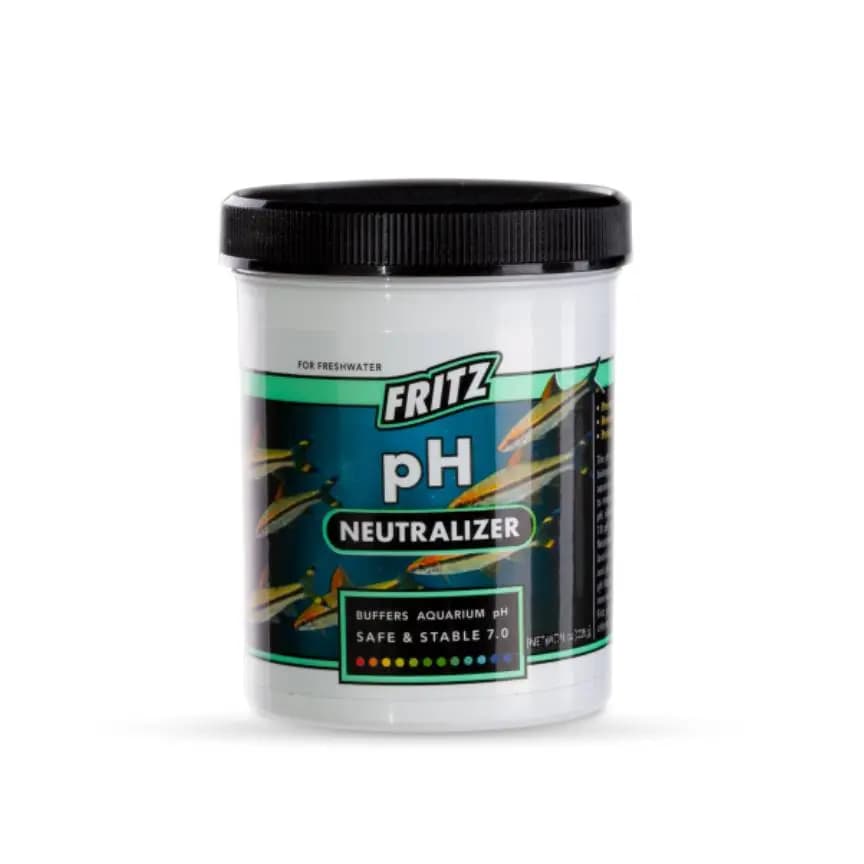 Fritz pH Neutralizer, aquarium pH stabilizer, pH 7 buffer, neutralize chlorine ammonia, freshwater pH control, marine pH buffer, aquarium water detoxifier, pH adjustment powder, buffered aquarium pH, Fritz Aquatics pH neutralizer, 227g pH neutralizer, 1 lb pH buffer